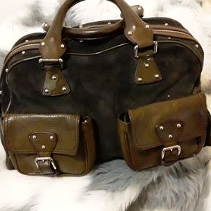 Dolce & Gabbana Brown Leather and Suede Bag